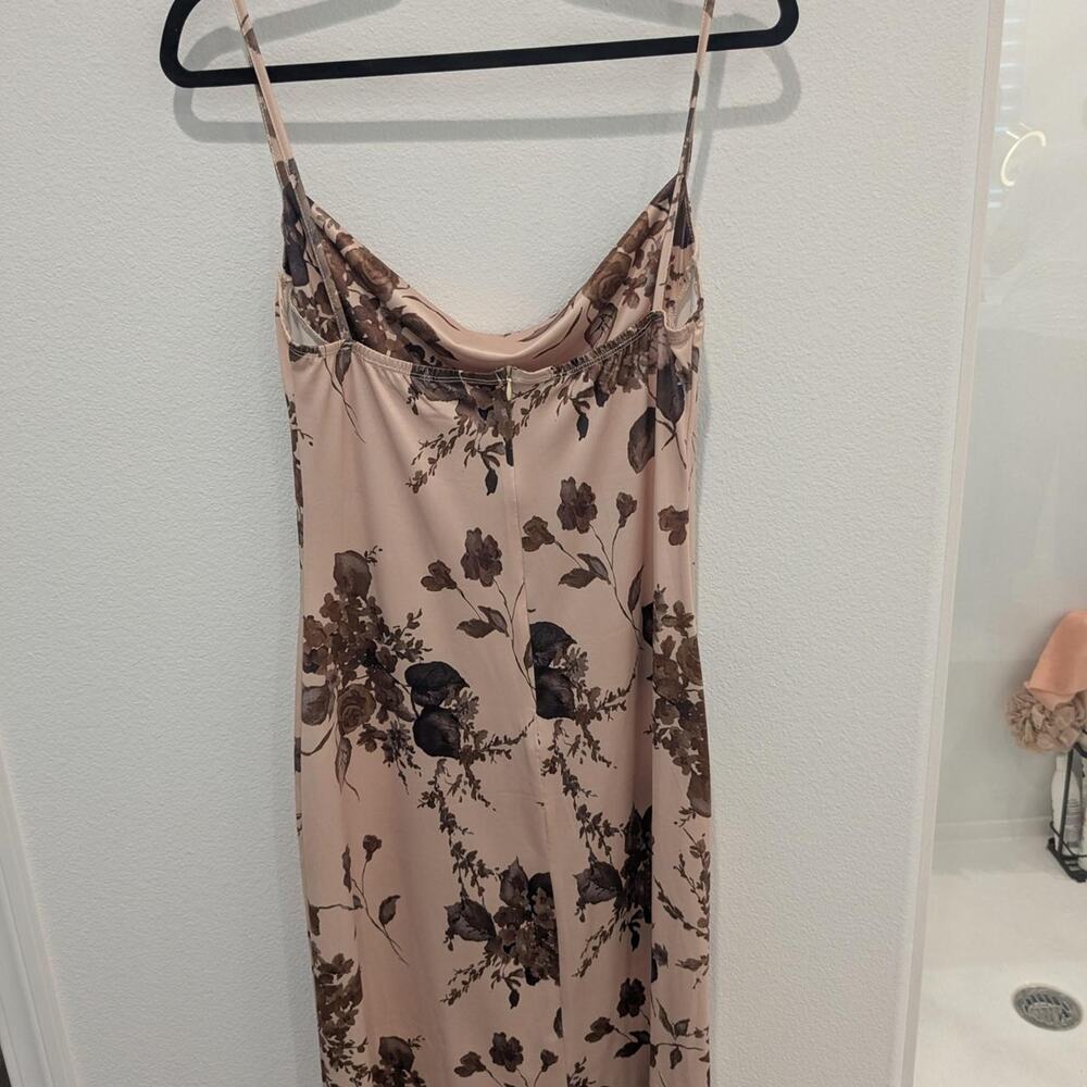 Pinkish brown floral slip dress - Picture 2 of 4